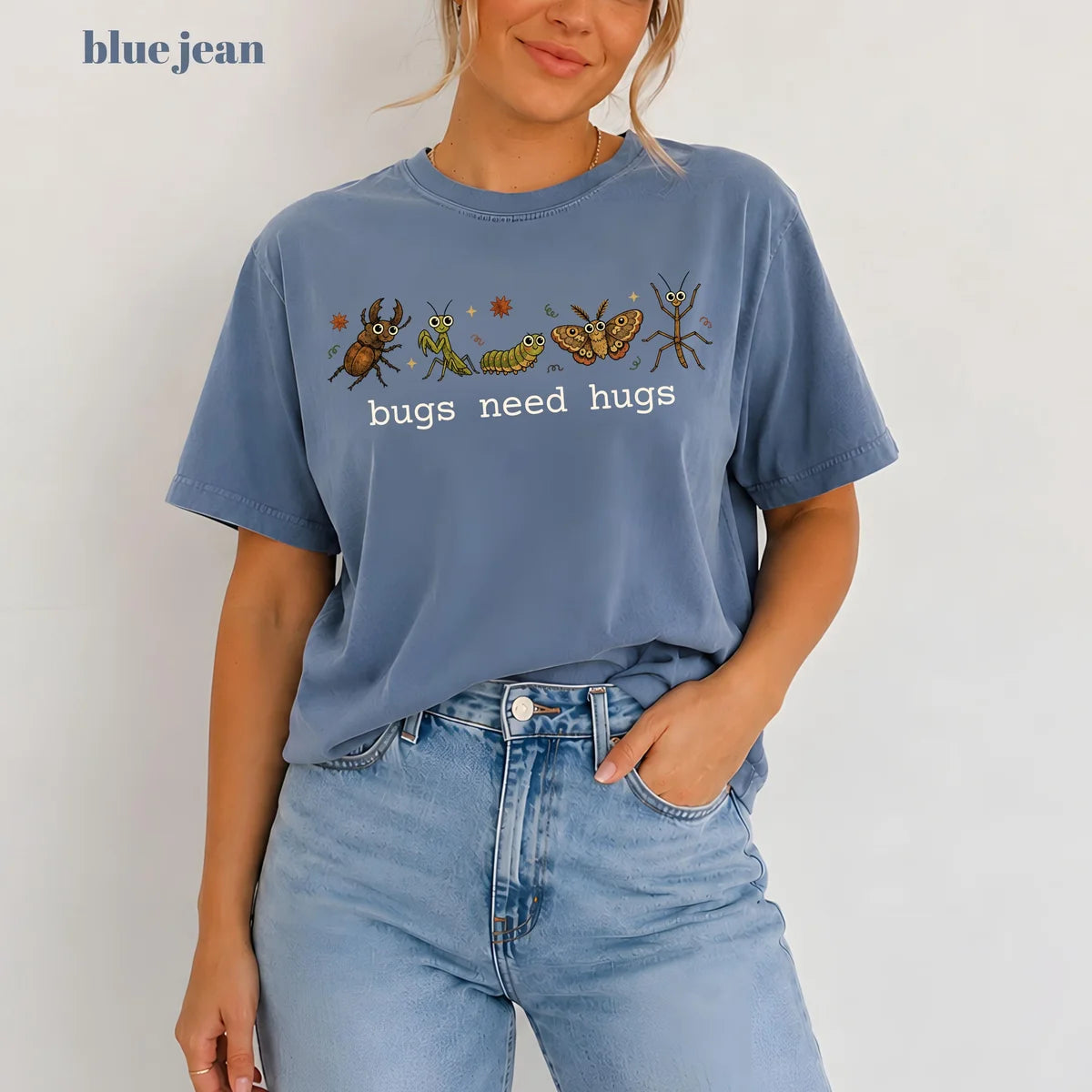 Comfort Colors 1717 T-shirt with Bugs Need Hugs design alternate view