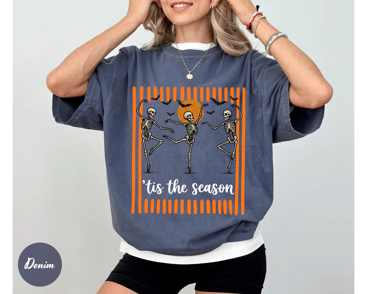 Comfort Colors 1717 T-shirt with Dancing Skeleton design alternate view