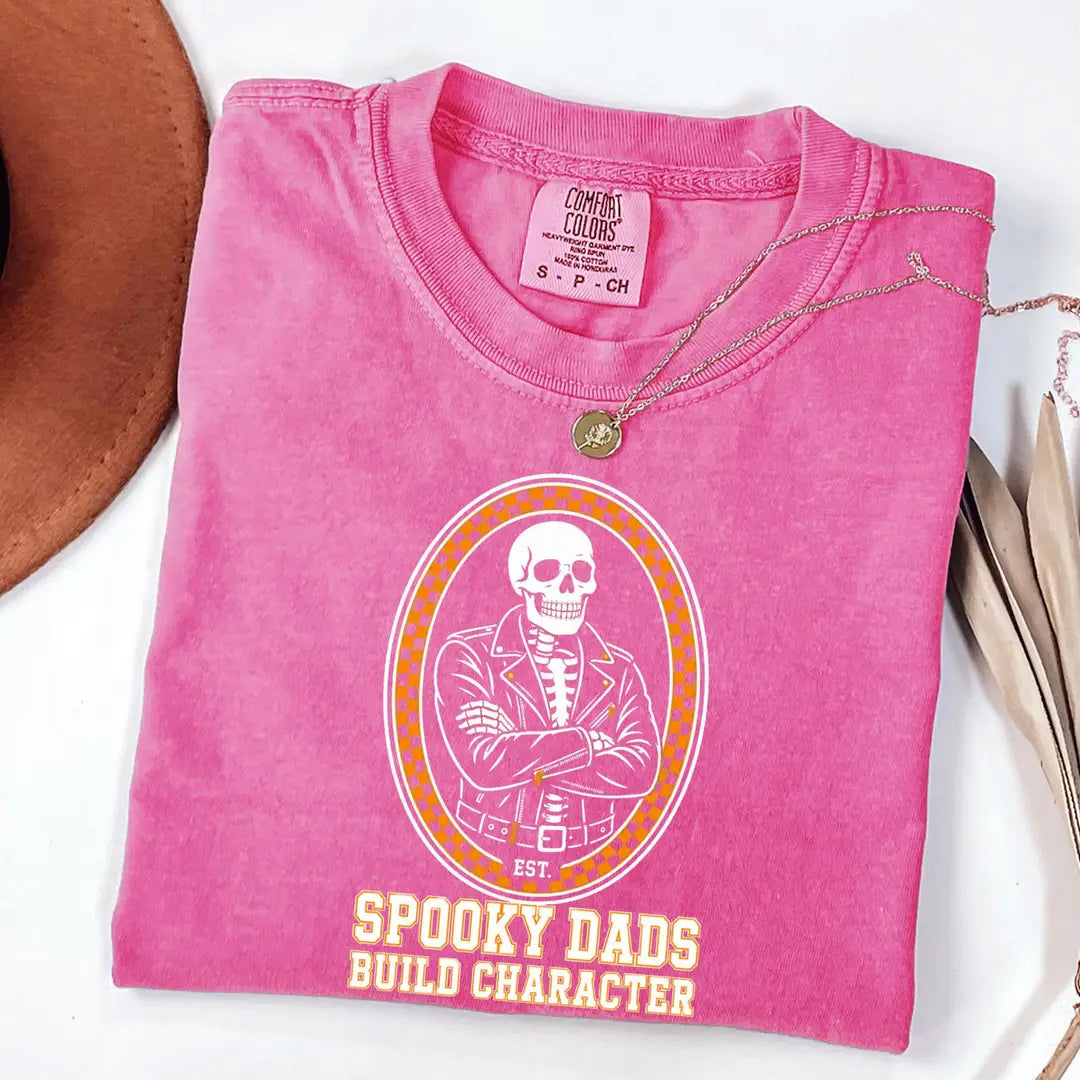 Funny Skeleton Dad Comfort Colors T-Shirt alternate product view.