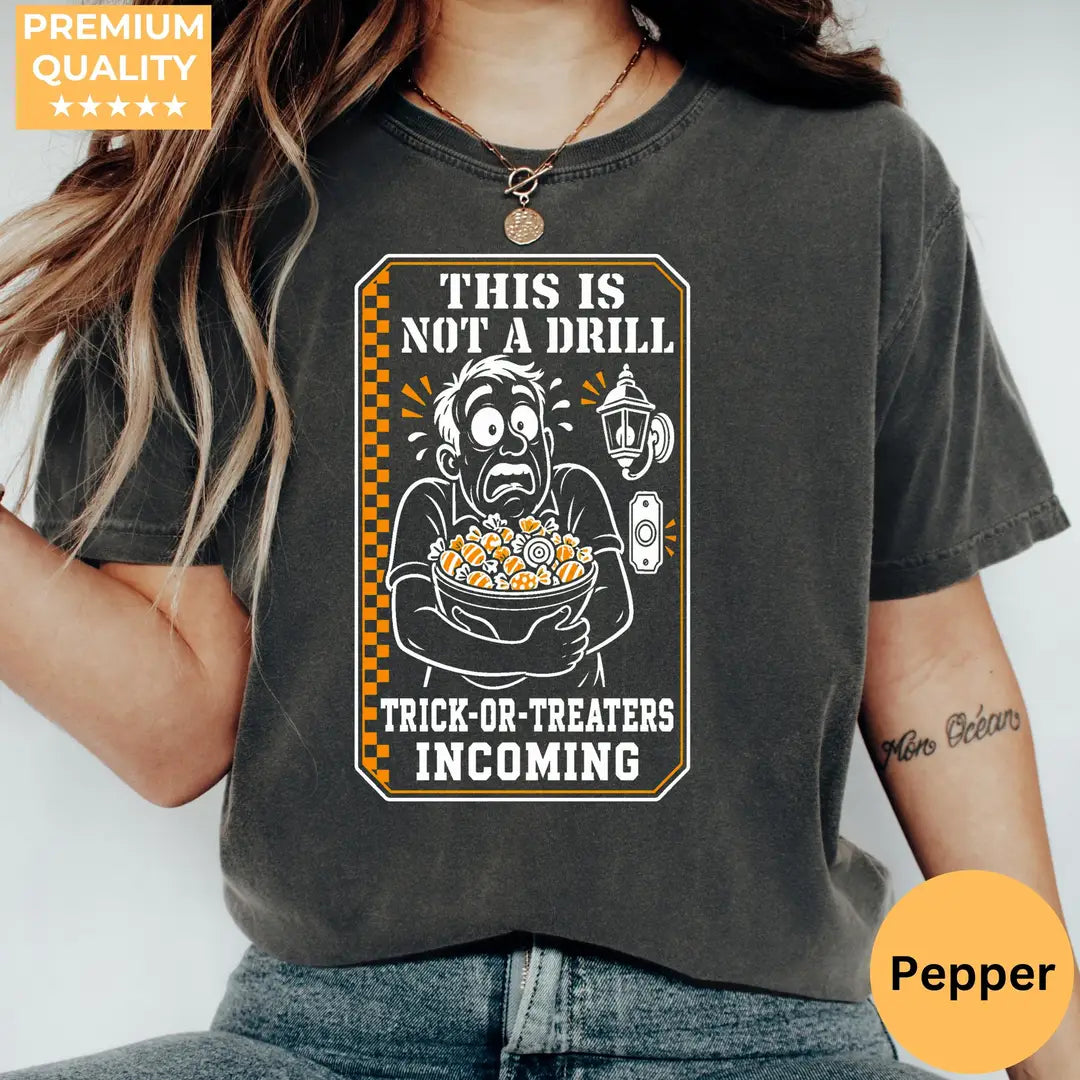 Funny Dad Halloween Comfort Colors T-Shirt alternate product view in Pepper.