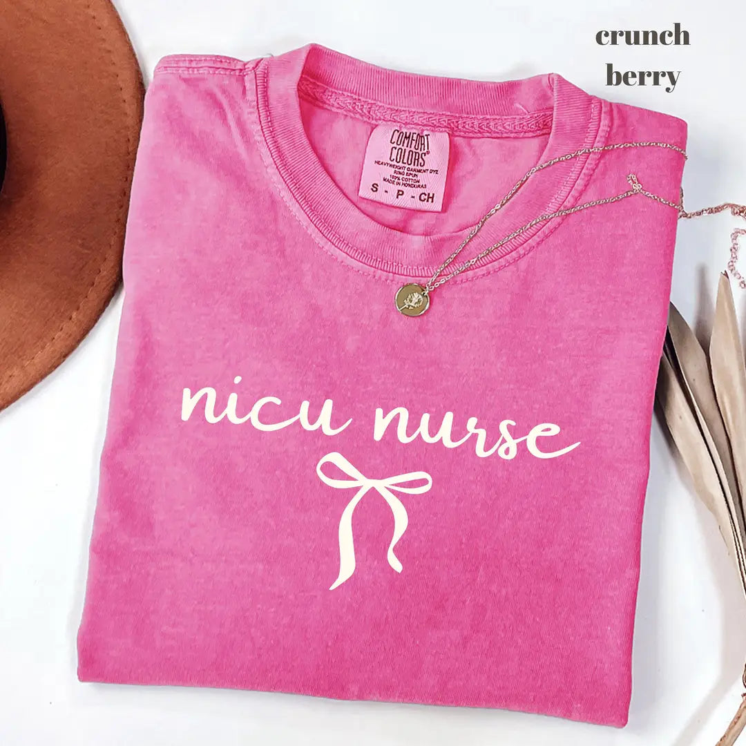 Comfort Colors 1717 T-shirt with Nicu Nurse design alternate view