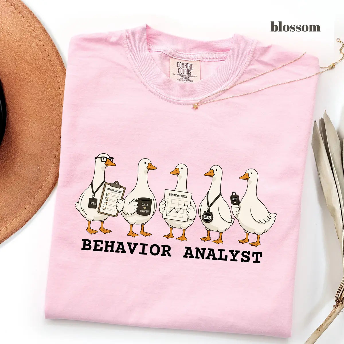 Blossom Comfort Colors 1717 T-shirt with Behavior Analyst design