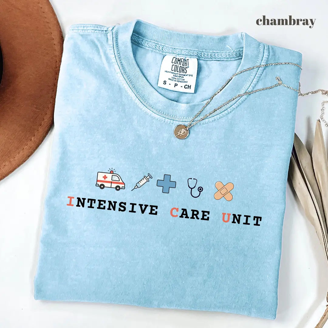 Comfort Colors 1717 T-shirt with ICU Nurse design alternate view view 4