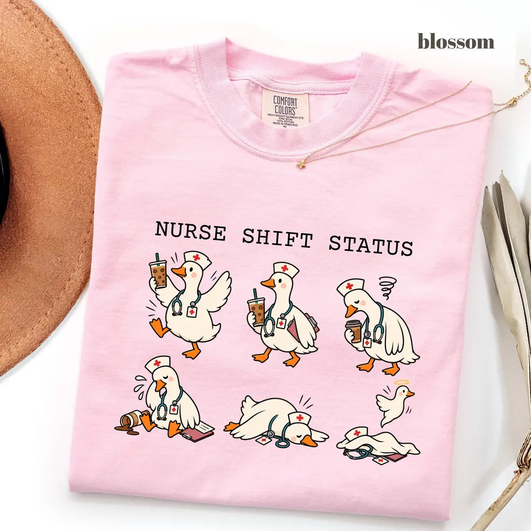 Blossom Comfort Colors 1717 T-shirt with Funny Nurse design