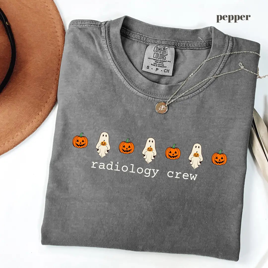 Pepper Comfort Colors 1717 T-shirt with Radiology Crew design