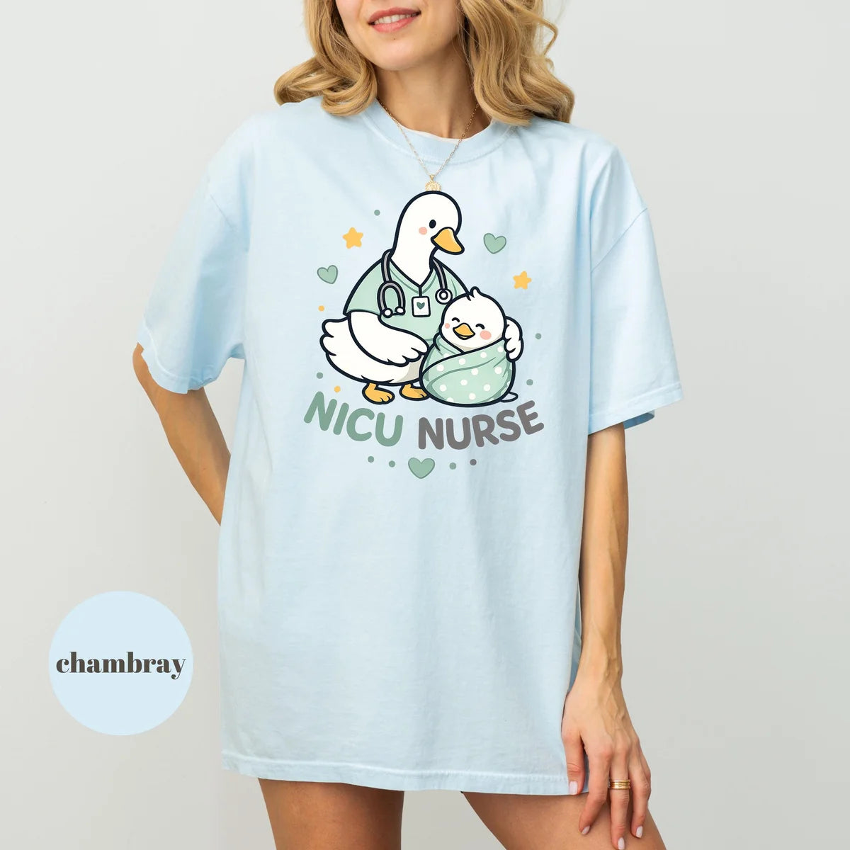 Comfort Colors 1717 T-shirt with NICU Nurse design alternate view