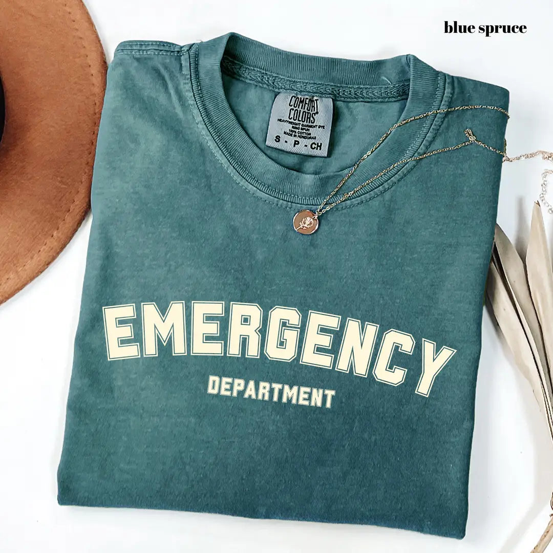 Comfort Colors 1717 T-shirt with Emergency Department design alternate view