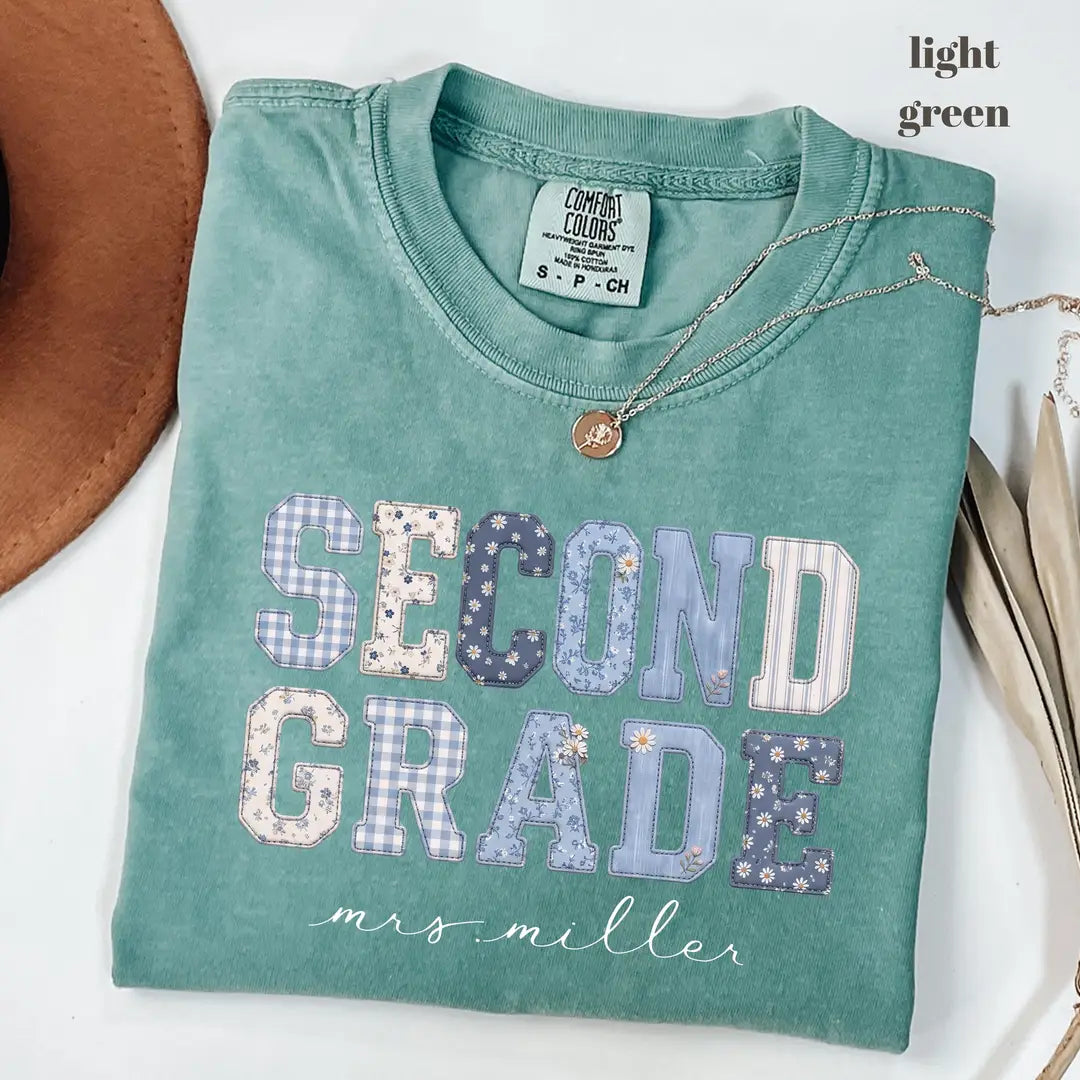 Comfort Colors 1717 T-shirt with Second Grade Teacher design alternate view view 2