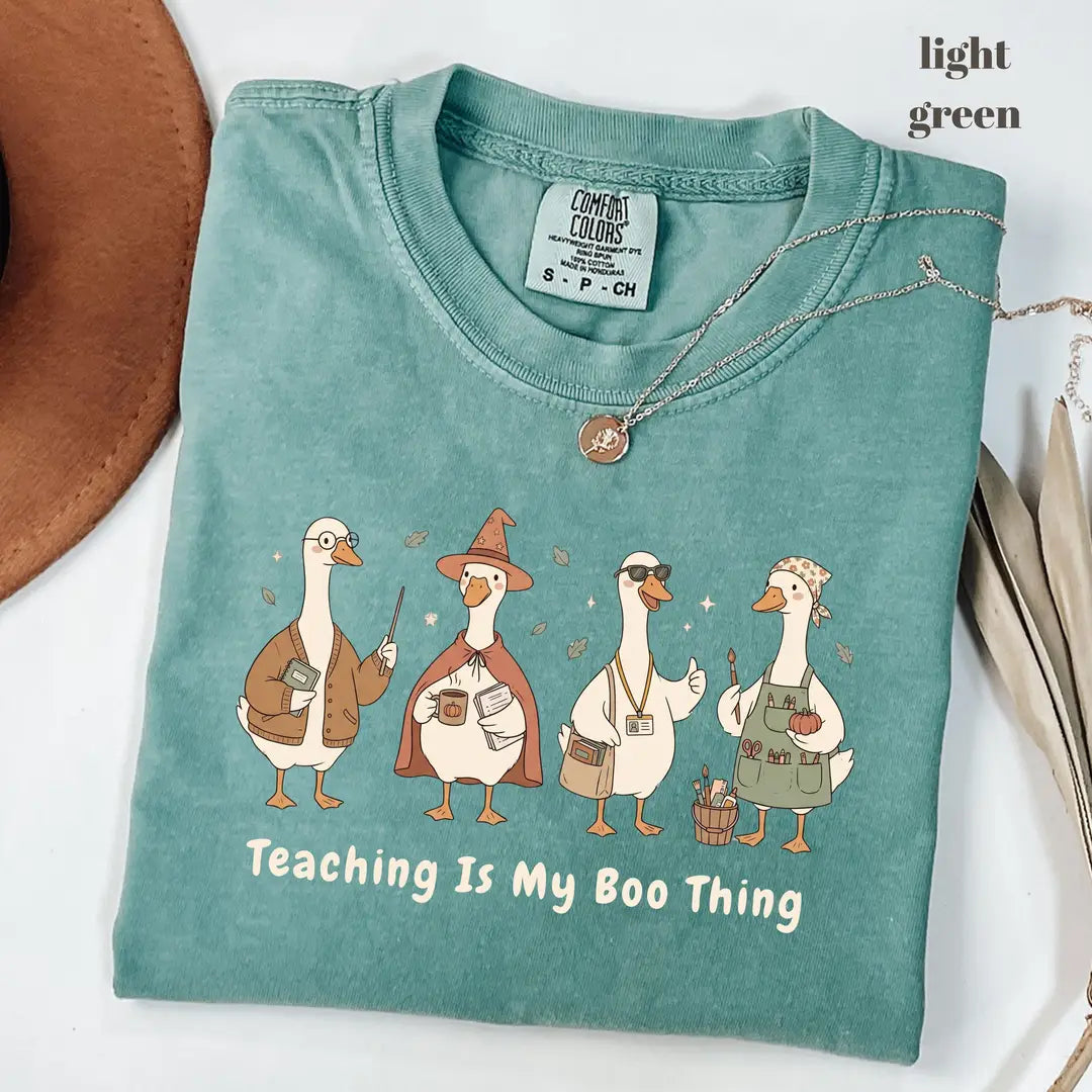Comfort Colors 1717 T-shirt with Teaching Is My Boo Thing design alternate view view 3
