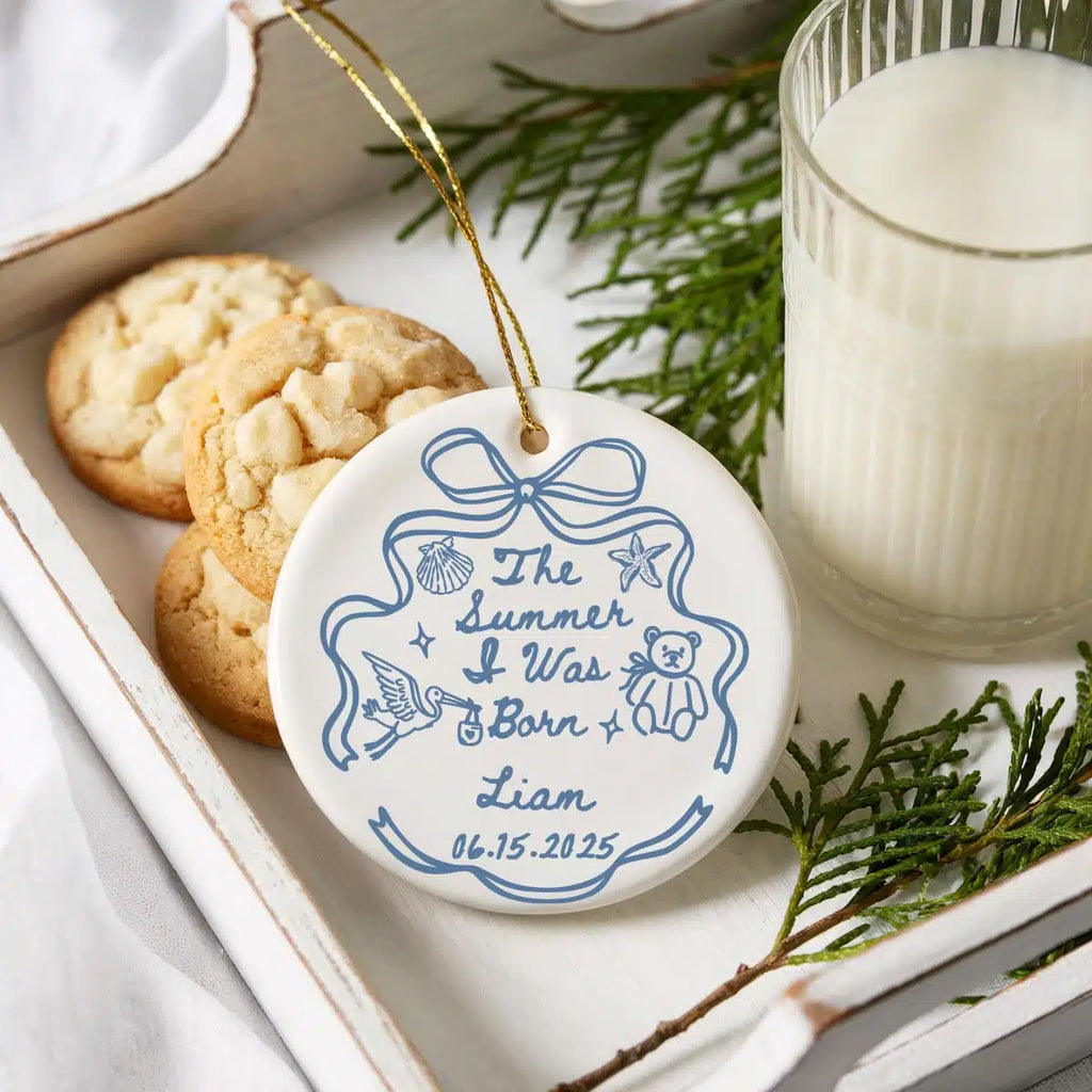 summer i was born ornament lifestyle cookies milk