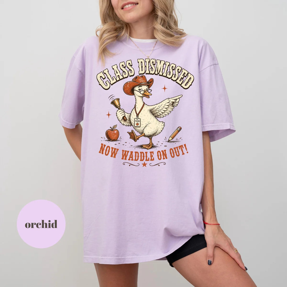 Comfort Colors 1717 T-shirt with Class Dismissed Teacher design alternate view