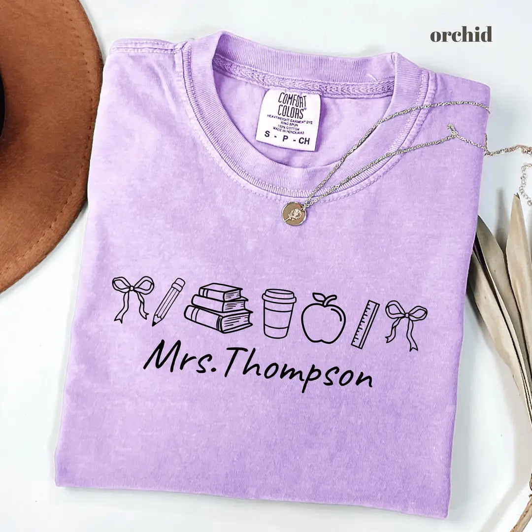Comfort Colors 1717 T-shirt with Teacher design alternate view
