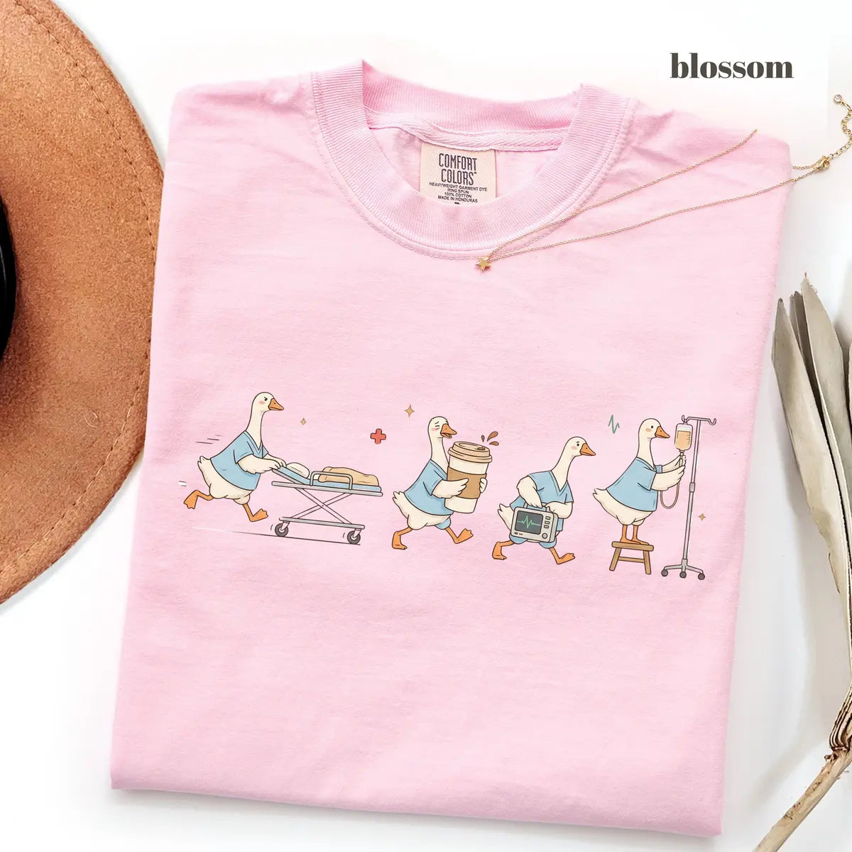 Comfort Colors 1717 T-shirt with ER Nurse Goose design alternate view