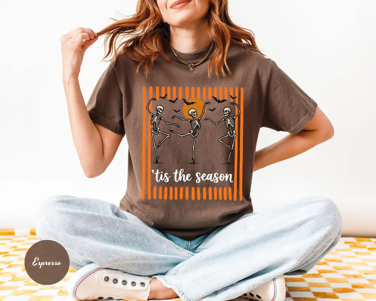 Comfort Colors 1717 T-shirt with Dancing Skeleton design alternate view view 2