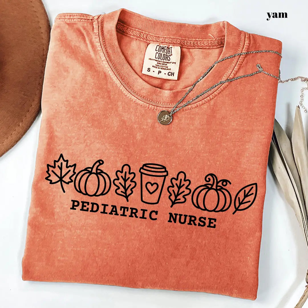 Yam Comfort Colors 1717 T-shirt with Pediatric Nurse design