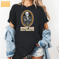 Funny Skeleton Dad Comfort Colors T-Shirt alternate product view in Black.