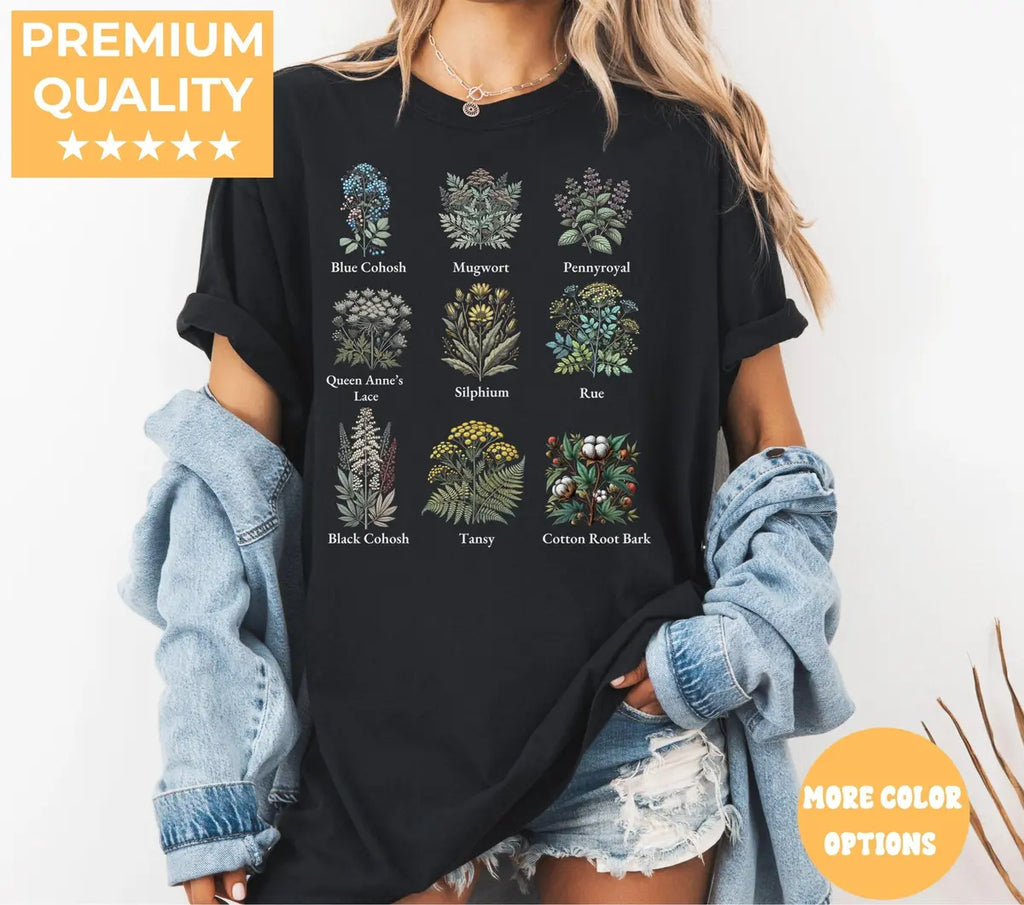 Comfort Colors 1717 T-shirt with Subtle Pro Choice Womens Rights Pro Choice F The Patriarchy My Body My Choice Abortion Plant Pro Choice Herbs design, alternate product view.