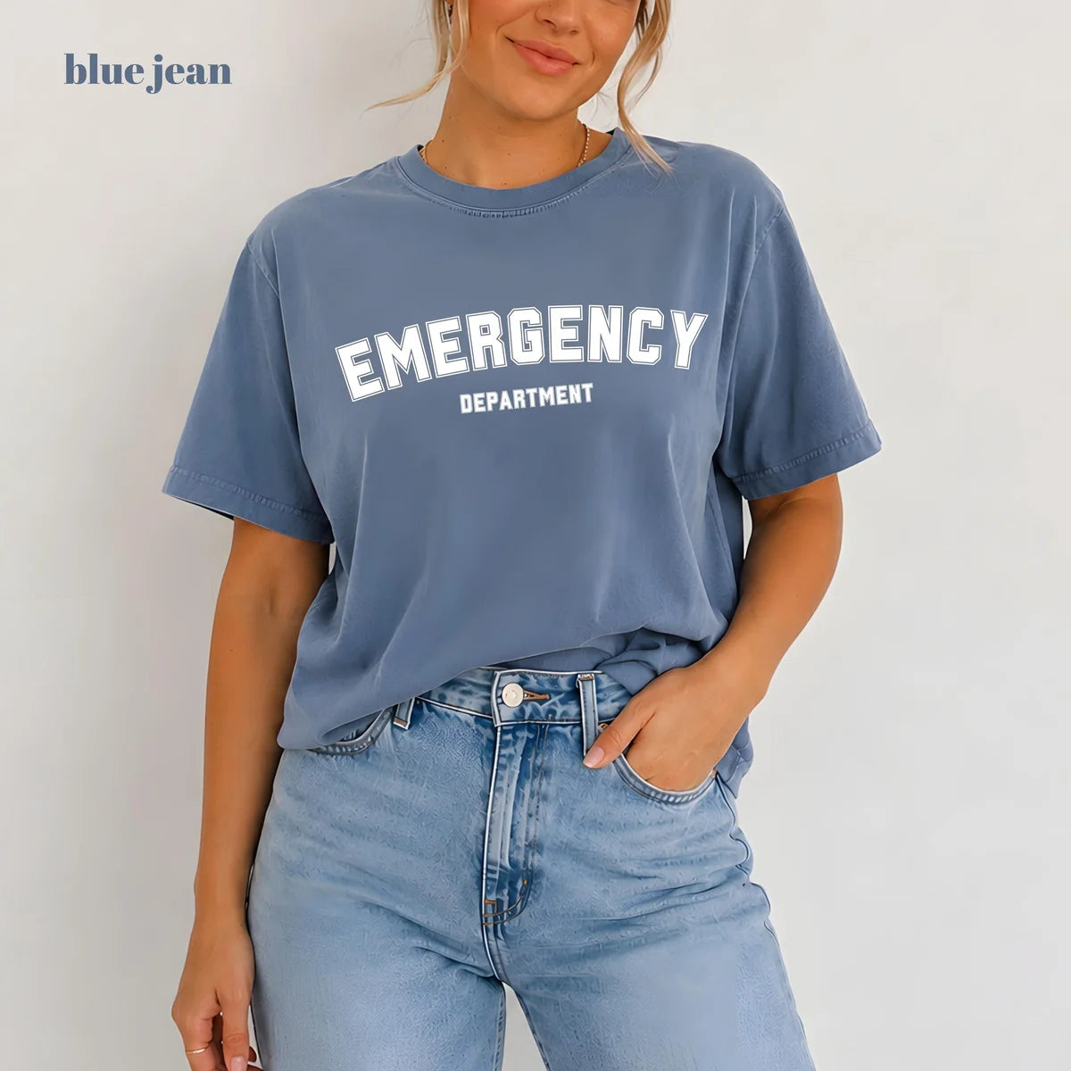 Comfort Colors 1717 T-shirt with Emergency Department design alternate view view 4