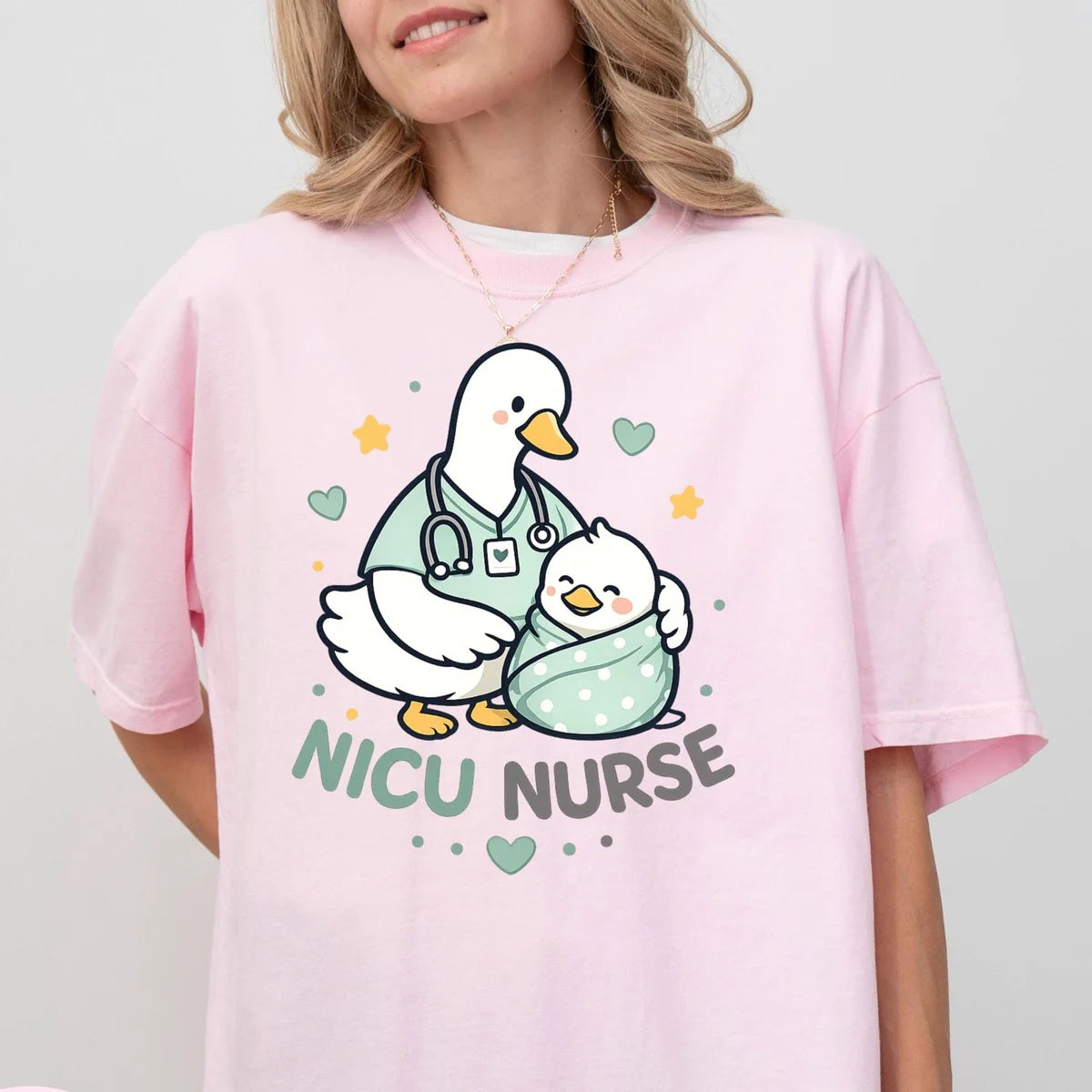 Comfort Colors 1717 T-shirt with NICU Nurse design