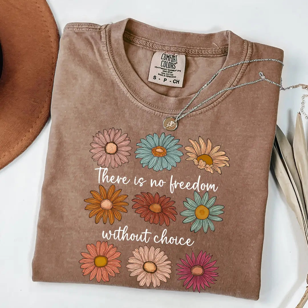 Espresso Comfort Colors 1717 T-shirt with Feminist design, alternate product view.