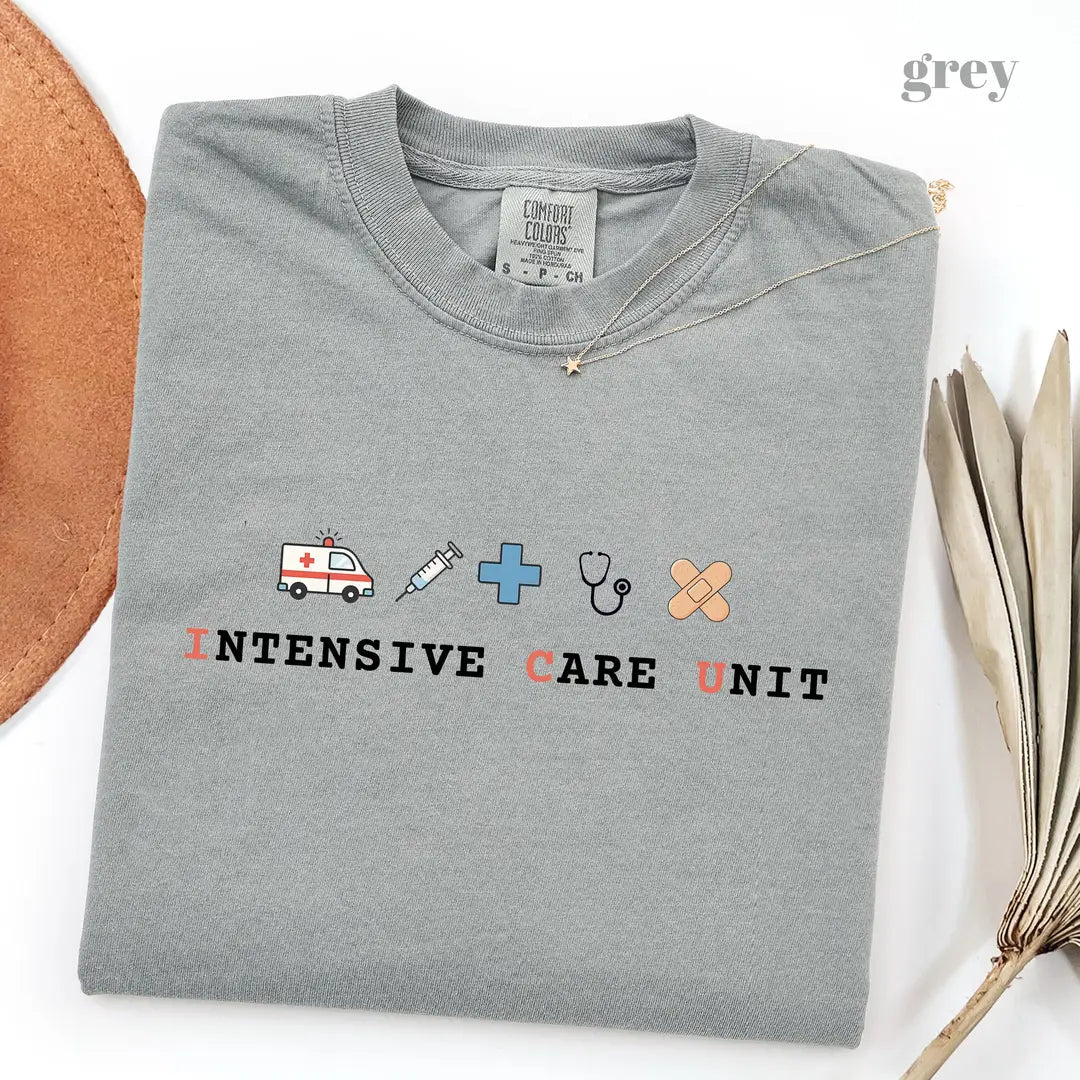 Comfort Colors 1717 T-shirt with ICU Nurse design alternate view view 3