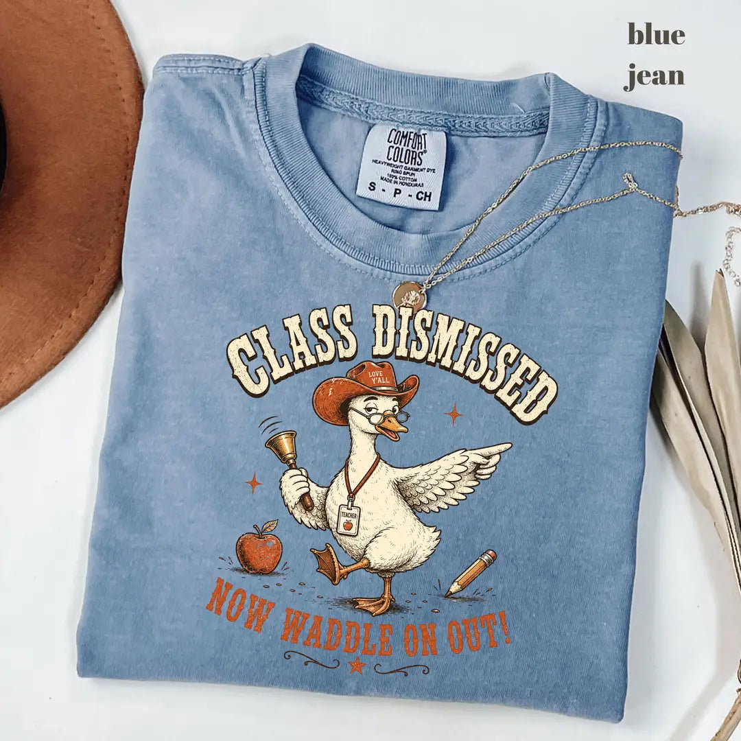 Comfort Colors 1717 T-shirt with Class Dismissed Teacher design worn by a model