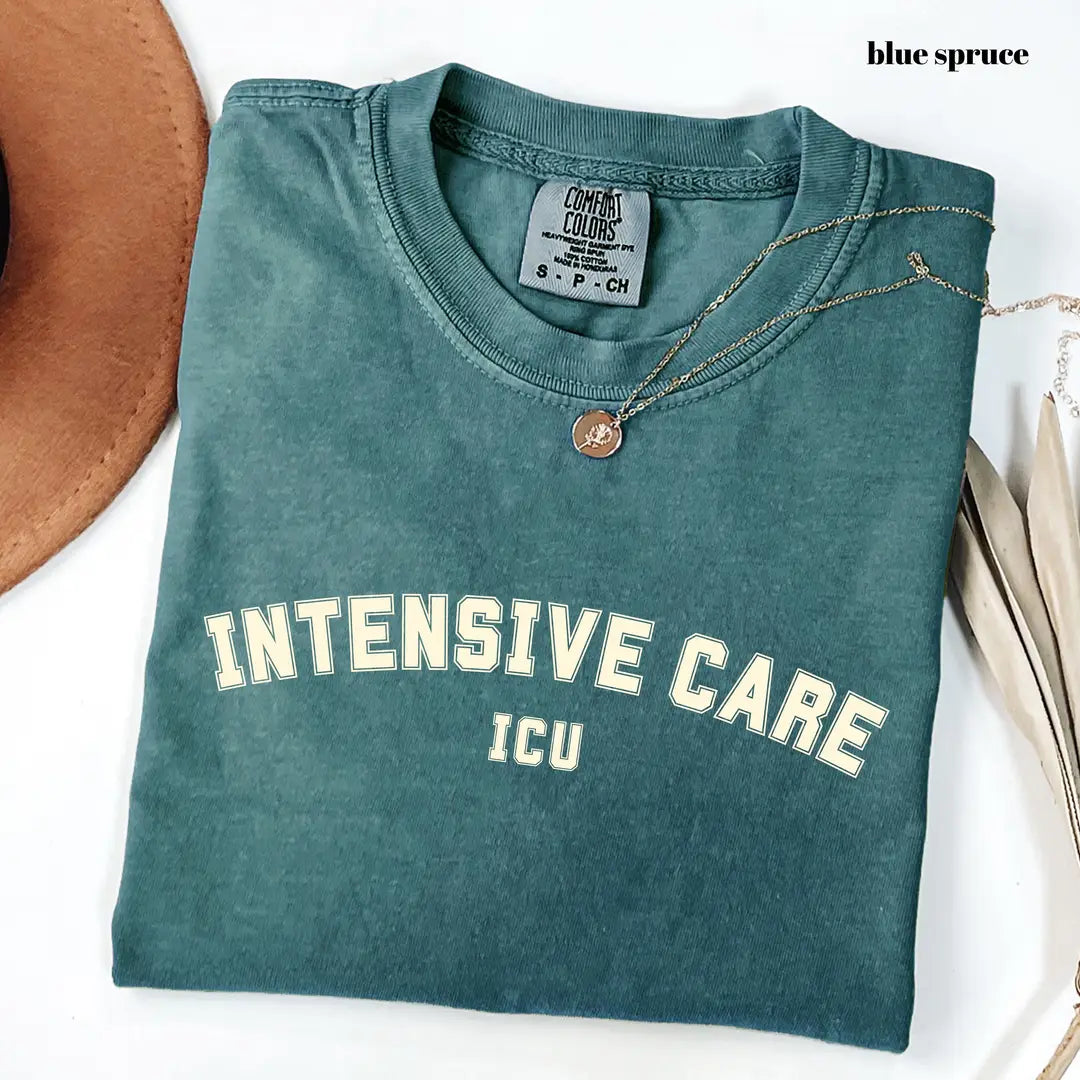 Comfort Colors 1717 T-shirt with ICU Nurse design alternate view