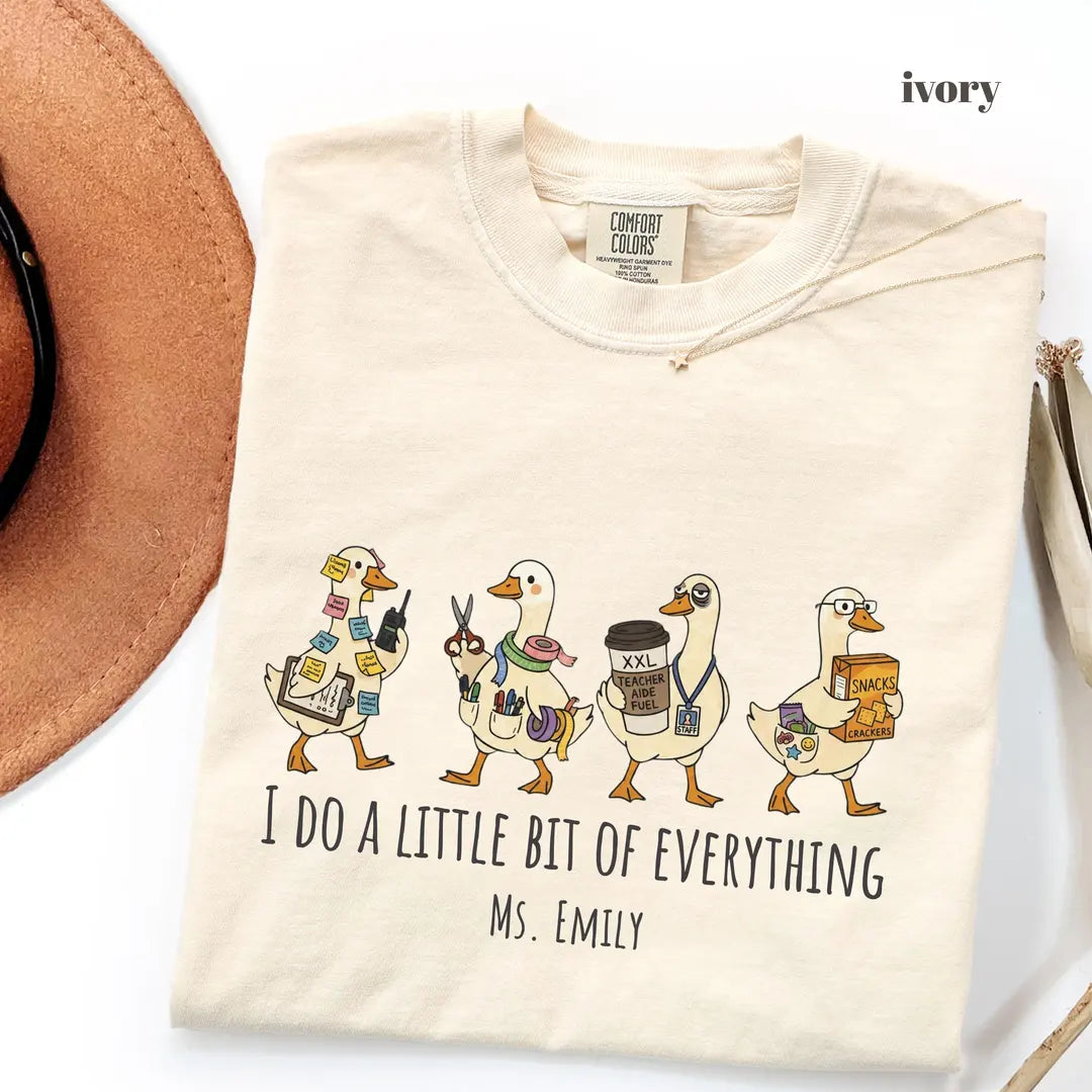 Ivory Comfort Colors 1717 T-shirt with Paraprofessional design