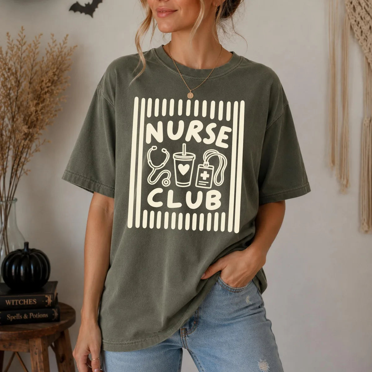 Comfort Colors 1717 T-shirt with Nurse Club design alternate view view 4
