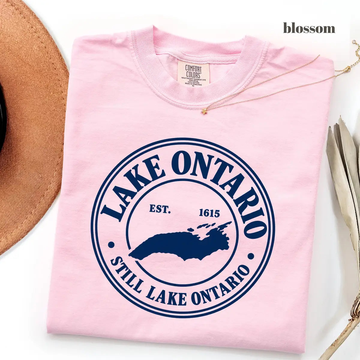Blossom Comfort Colors 1717 T-shirt with Lake Ontario design