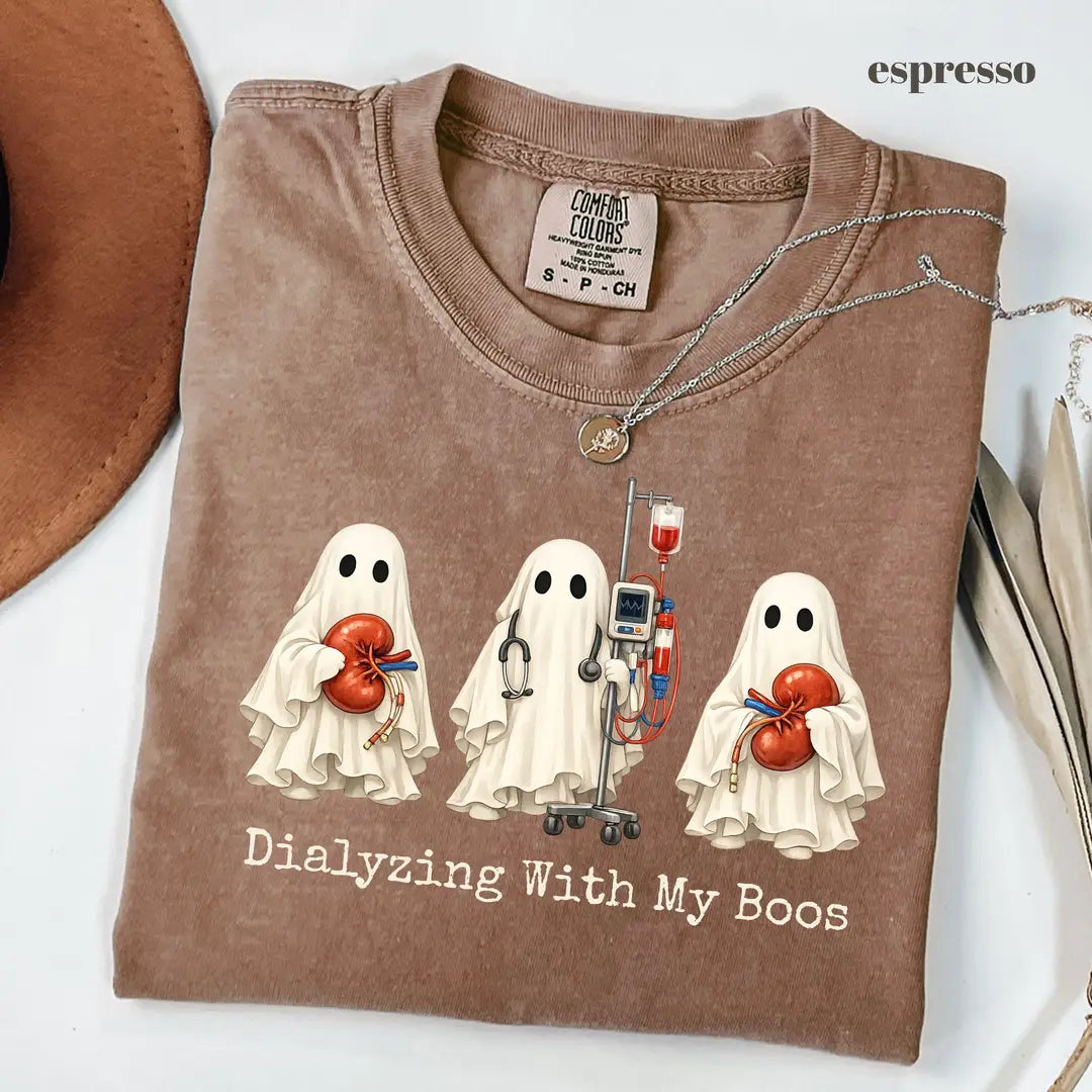 Espresso Comfort Colors 1717 T-shirt with Dialyzing With My Boos design