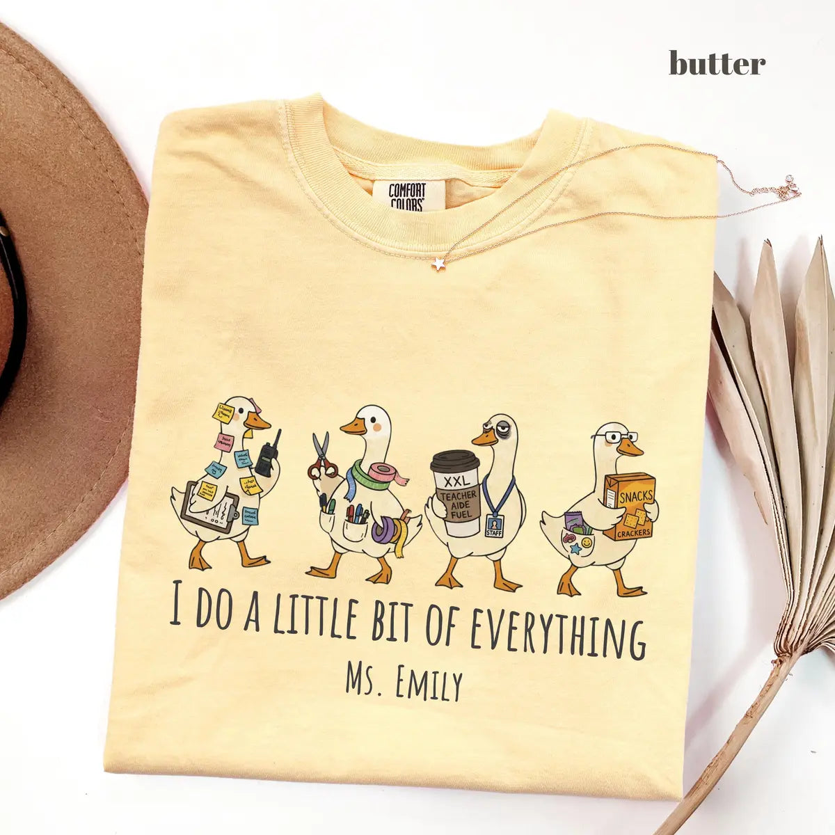 Butter Comfort Colors 1717 T-shirt with Paraprofessional design