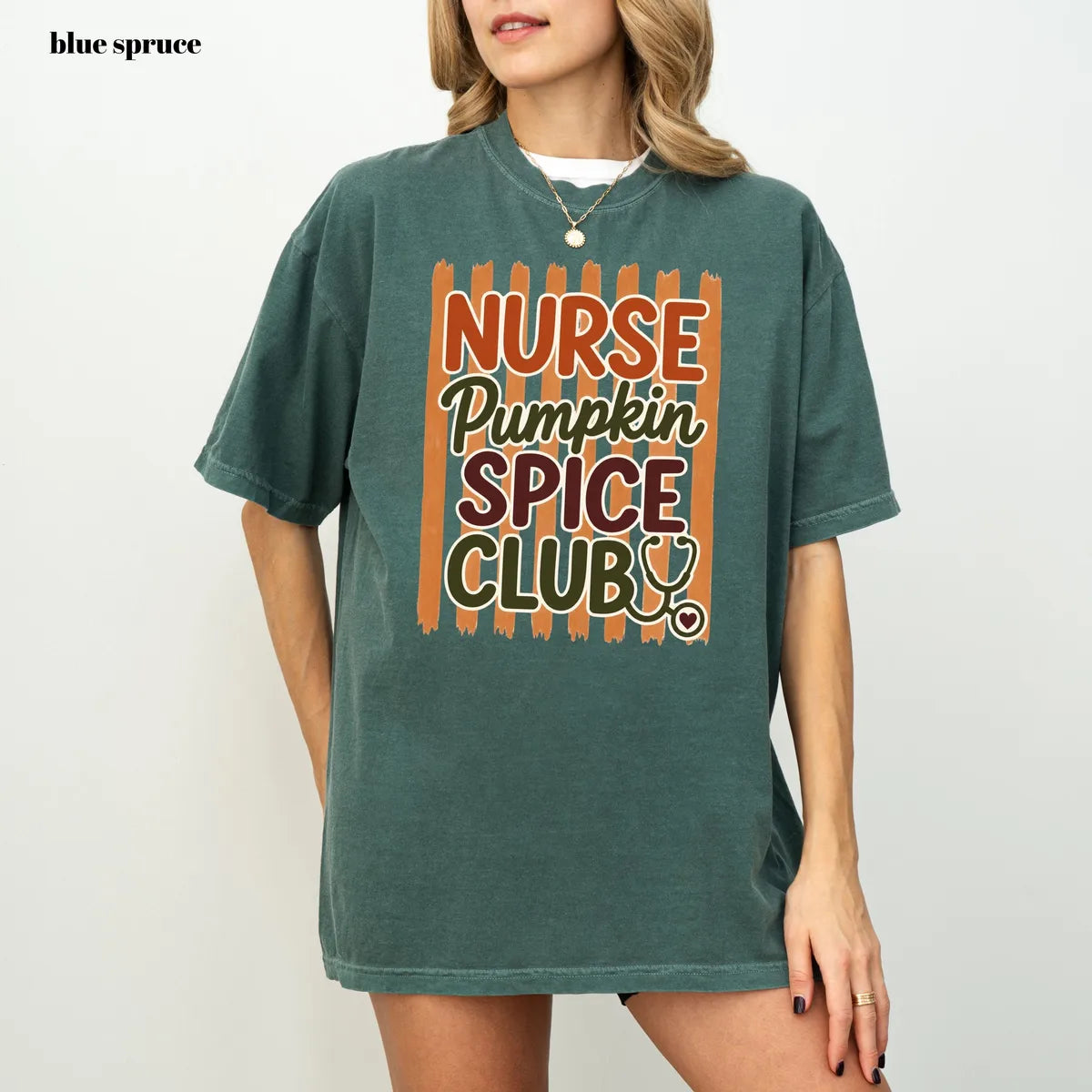 Comfort Colors 1717 T-shirt with Nurse Pumpkin Spice design alternate view view 2