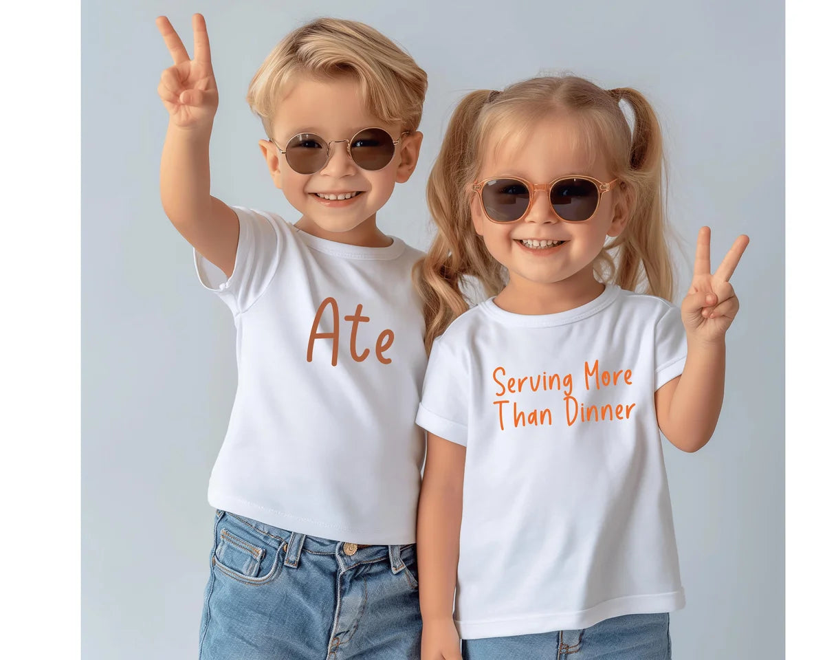 White Comfort Colors 1717 T-shirt with Thanksgiving Gen Z Funny Phrase design worn by a model