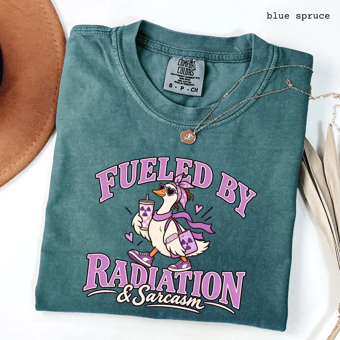 Comfort Colors 1717 T-shirt with Radiation Therapist design worn by a model view 5