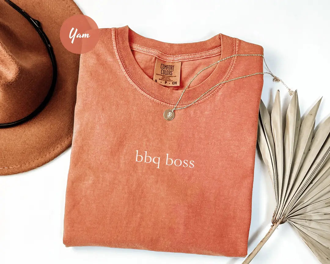 Comfort Colors 1717 T-shirt with BBQ Boss Dad design alternate view