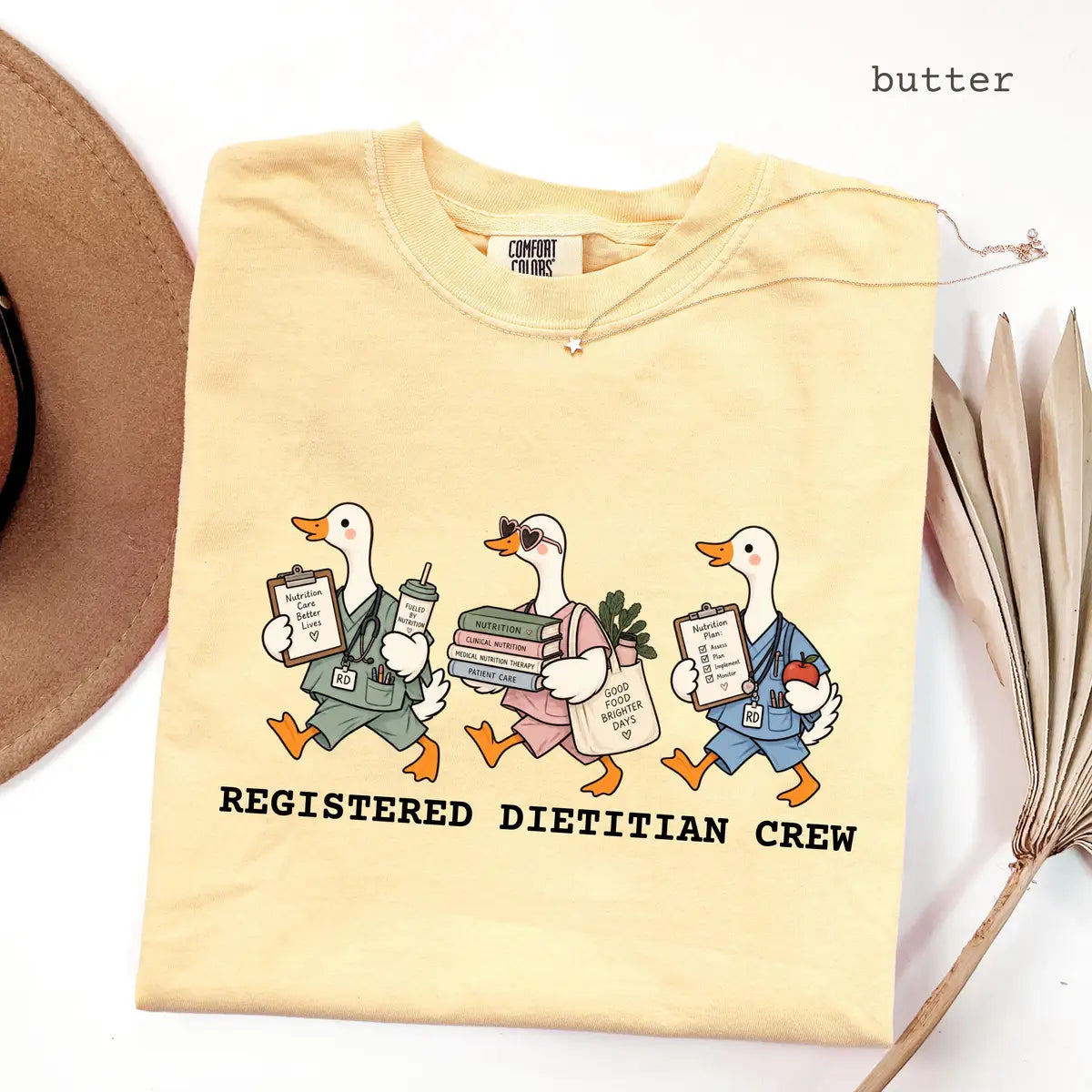 Butter Comfort Colors 1717 T-shirt with Registered Dietitian design