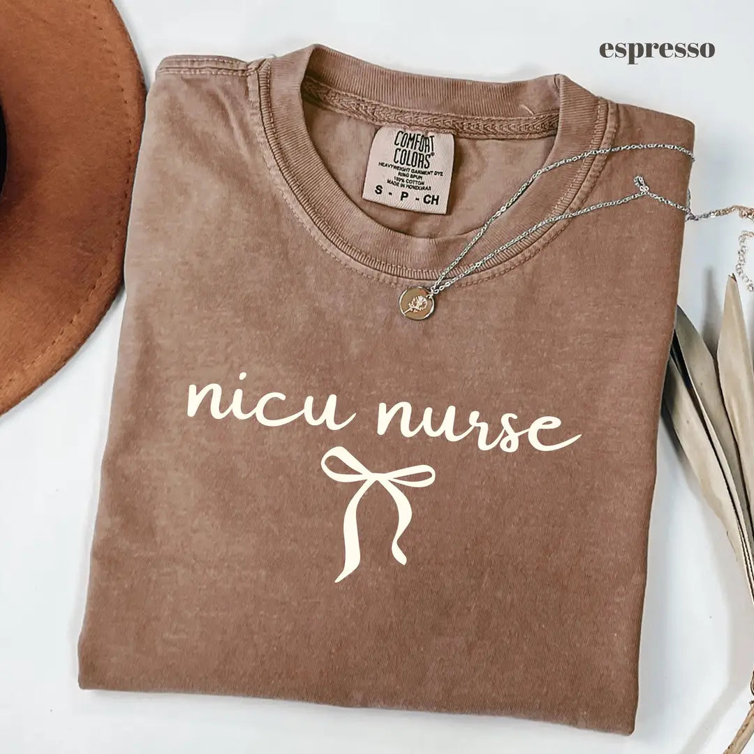 Espresso Comfort Colors 1717 T-shirt with Nicu Nurse design