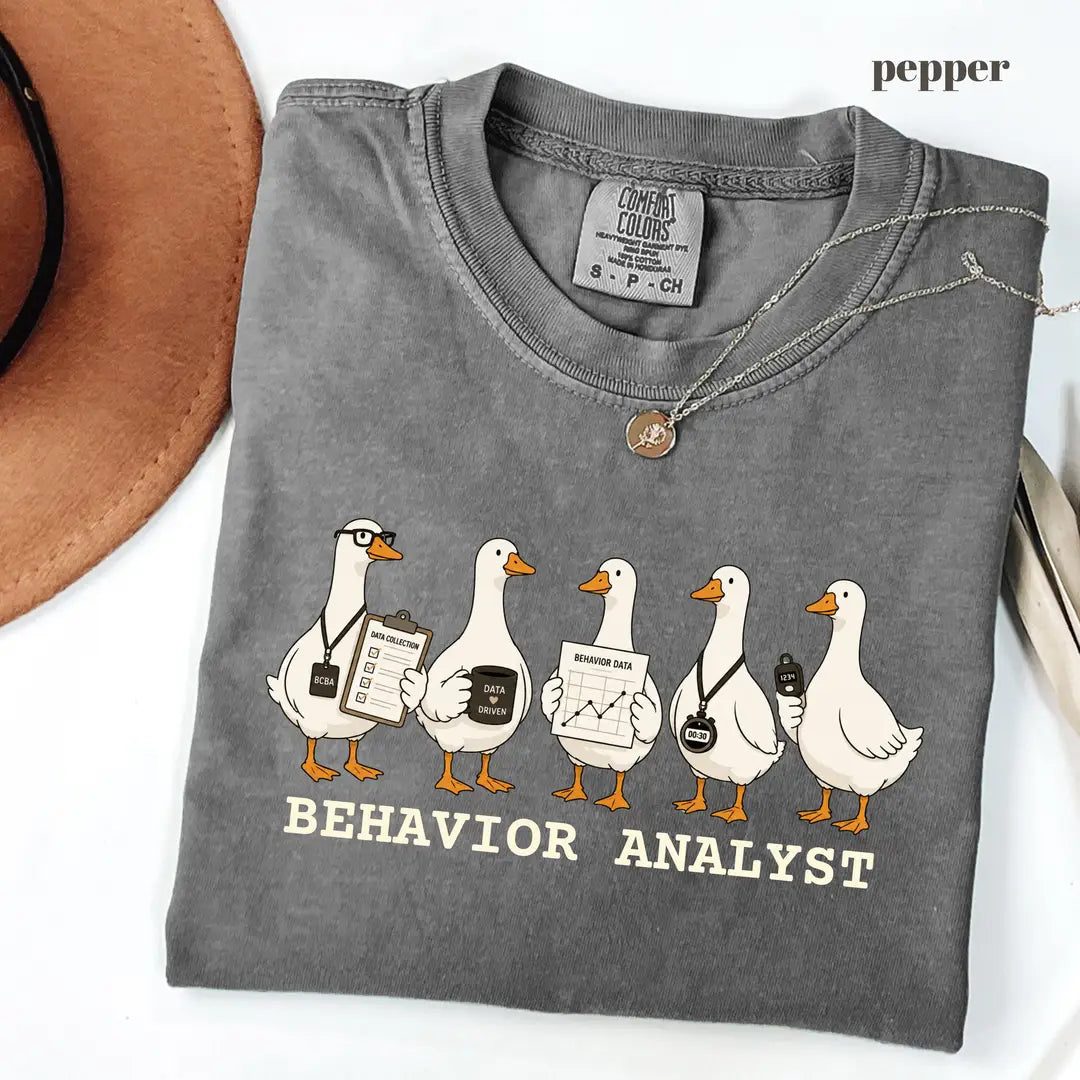 Pepper Comfort Colors 1717 T-shirt with Behavior Analyst design view 2