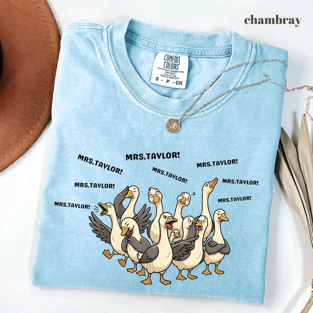 Comfort Colors 1717 T-shirt with Goose Teacher design alternate view view 4