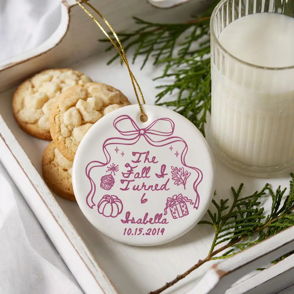 fall i turned 6 ornament lifestyle cookies milk