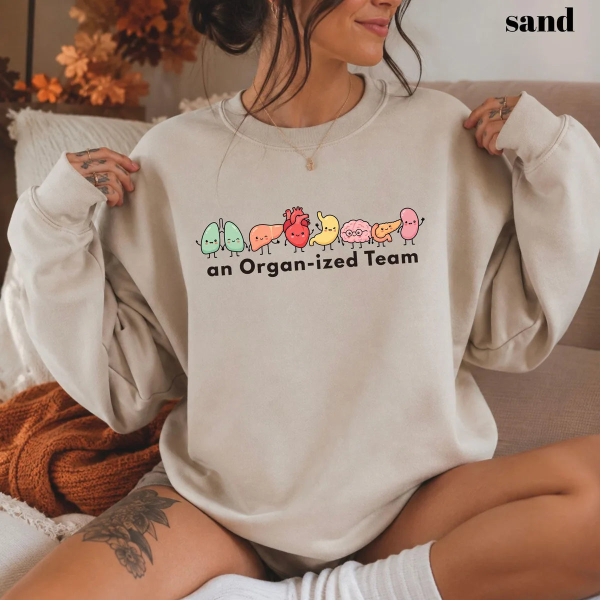 Comfort Colors 1717 T-shirt with Organ-ized Team design alternate view