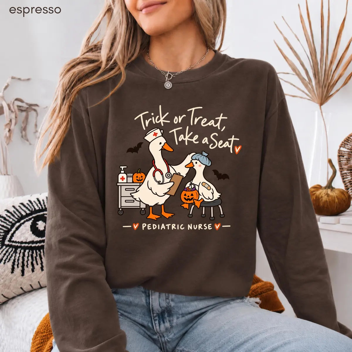 Comfort Colors 1717 T-shirt with Pediatric Nurse Halloween design alternate view view 4
