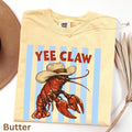 Butter Comfort Colors 1717 T-shirt with Lobster design, hero view.