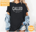 Black Comfort Colors 1717 T-shirt with Called To Serve design, alternate product view.