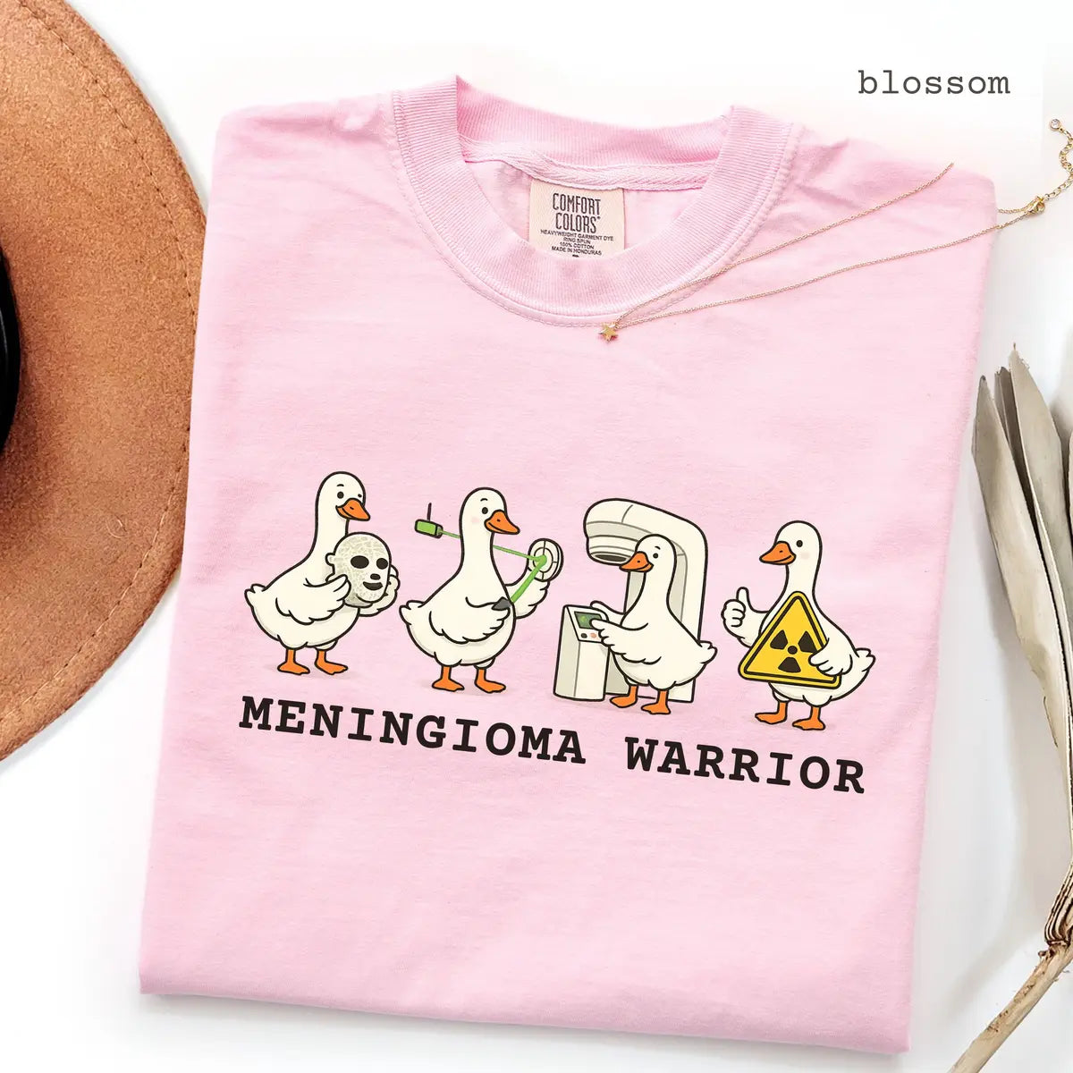 Blossom Comfort Colors 1717 T-shirt with Meningioma Warrior design