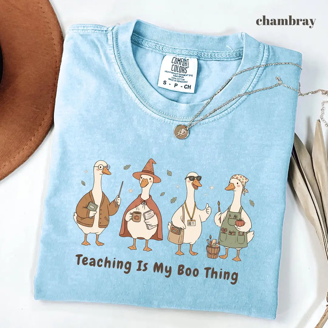 Comfort Colors 1717 T-shirt with Teaching Is My Boo Thing design alternate view view 4