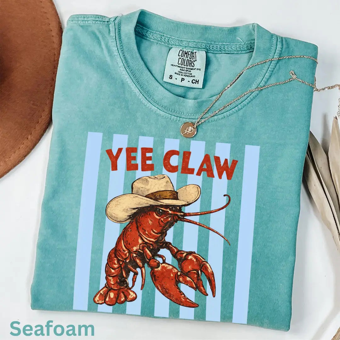 Comfort Colors 1717 T-shirt with Lobster design, alternate product view.