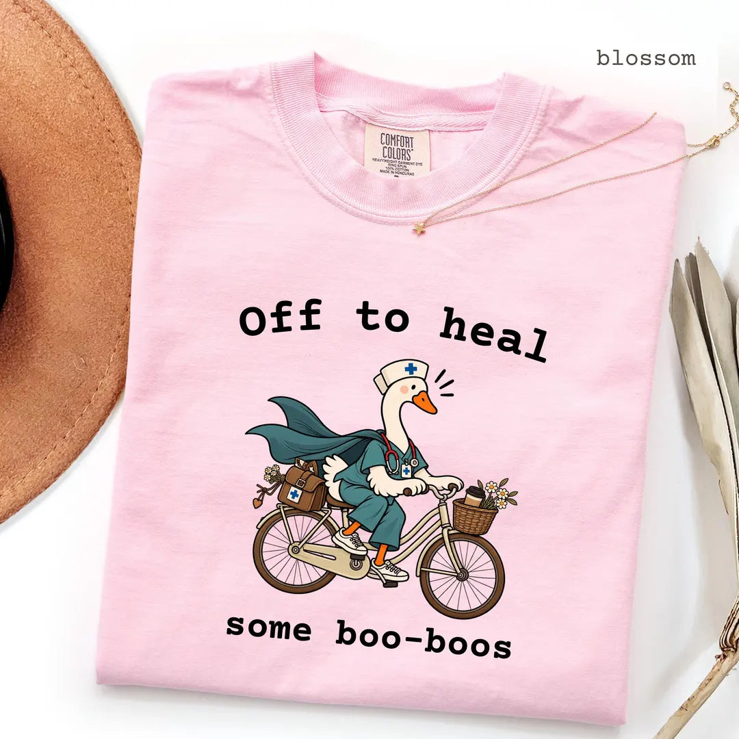 Blossom Comfort Colors 1717 T-shirt with Nurse design