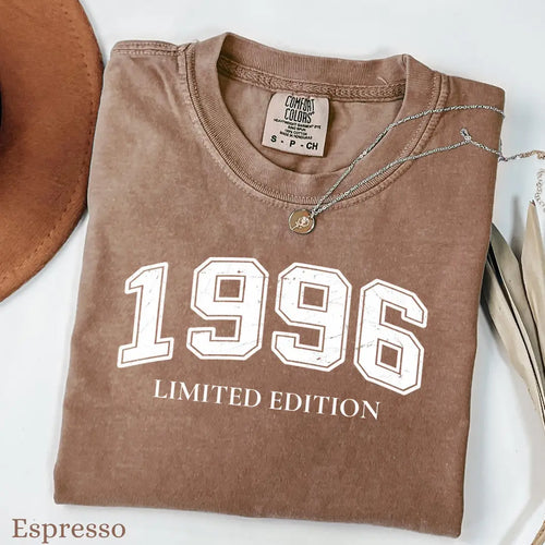 Comfort Colors 1717 T-shirt with Birth year design, alternate product view.